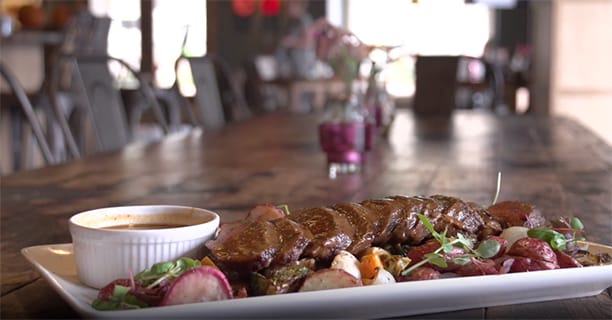 Recipe: Venison Loin with Whiskey Sauce and Roasted Vegetables
